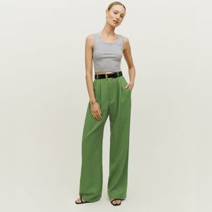 Reformation Mason Pant in Palm Green - Size 0